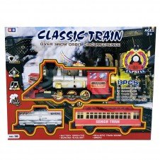 Trenulet electric cu aburi clasic deluxe 13 piese Classic Express - HAM BEBE