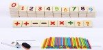 Joc educativ montessori invatam matematica jucarie multifunctionala lemn10 - HAM BEBE
