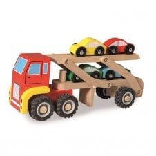Camion egmont cu masini din lemn2 - HAM BEBE