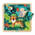 Puzzle djeco 12 piese animale jungla1 - HAM BEBE