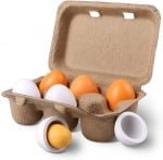 Oua de jucarie din lemn - Cofraj 6 oua Montessori - HAM BEBE