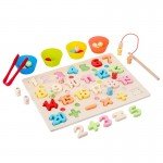 Joc Montessori 3 in 1 Fishing Bead Game - HAM BEBE