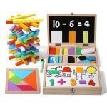 Tabla educativa Montessori cu betisoare si cifre