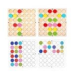 Joc logic Montessori Simetria culorilor cu jetoane colorate Color Symmetry - HAM BEBE