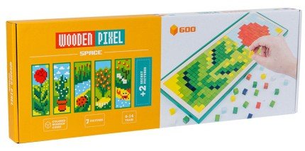 Joc mozaic cuburi Pixel din lemn Wooden Pixel - HAM BEBE