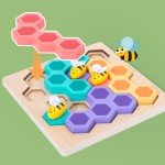 Joc logic din lemn Albinutele in Fagure Bee Game - HAM BEBE