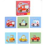 Set 6 carduri puzzle cu piese mari pentru copii - HAM BEBE