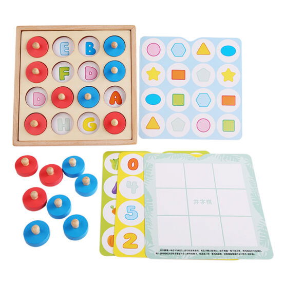 Joc memorie din lemn memory chess wisdom 2-Jucarii din Lemn si Montessori